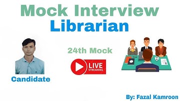 24th Mock Interview 2023 | School Librarian | Important Questions
