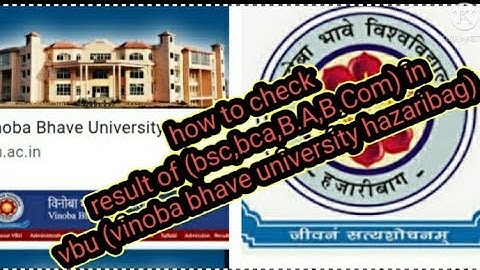 how to check result of (bsc,bca,B.A,B.Com) in vbu (vinoba bhave university hazaribag).