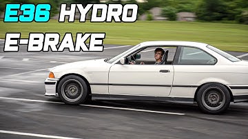 BMW E36 DRIFT Car HYDRO E-BRAKE INSTALL! CHEAP