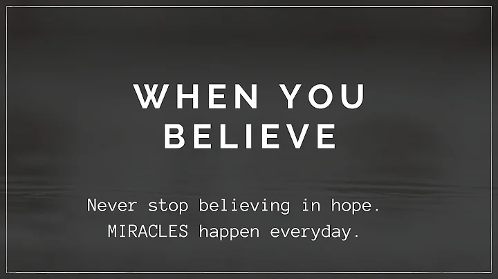 When You Believe | cover | Jan Carreon