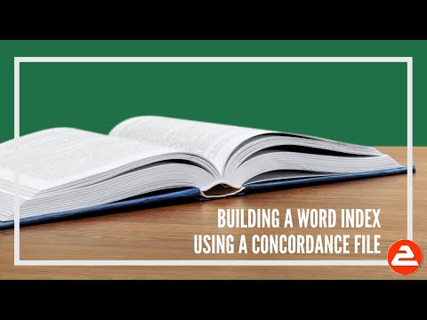 Use a concordance file to build a Word index page quicker (no manual marking)