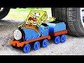Nooo, Car Crushing Spongebob vs Thomas the Train exe 🚓 Crushing Crunchy & Soft Things by Car