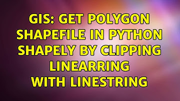 GIS: Get polygon shapefile in Python shapely by clipping LINEARRING with LINESTRING