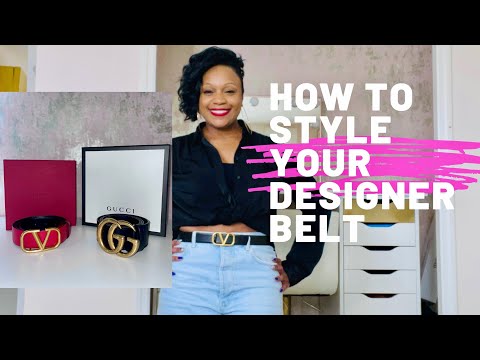 5 OUTFITS IDEAS TO STYLE A SMALL DESIGNER BELT * VALENTINO * GUCCI * CASUAL  & PROFESSIONAL LOOKS 