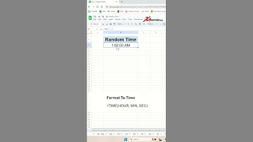 Generate Random Time in Google Sheets - Excel Tips and Tricks