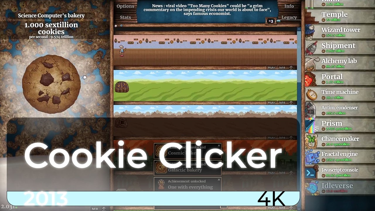 Cookie Clicker [4K 60fps] | Час игры - YouTube
