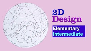 2D Design Art | 2D design drawing | How to draw 2D design