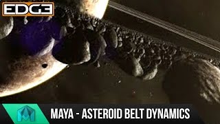 Maya Particles Tutorial - Create an Asteroid Belt using Dynamics HD