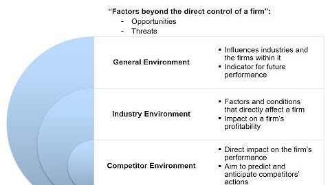 Business Strategy 03 - The External Environment of a Firm