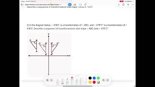 Geometry Composite Transformations Regents Questions (Part 1)