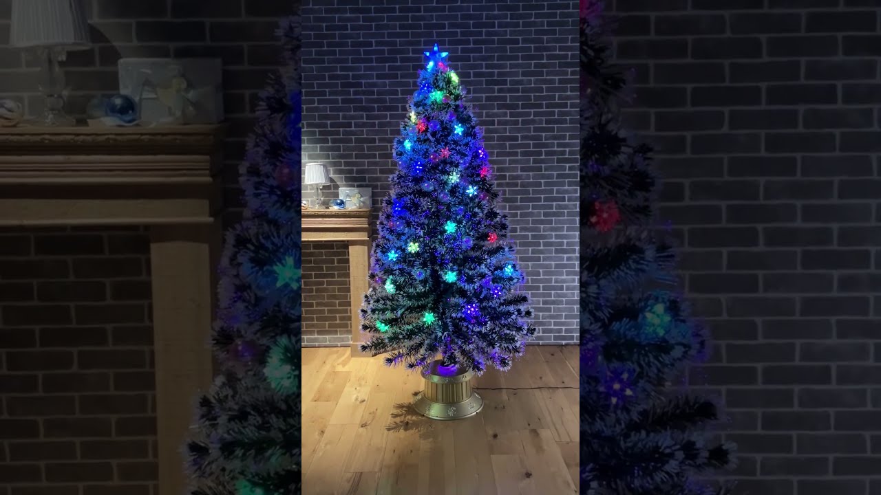 スノーチップスターボールファイバーツリー 高さ120×幅60cm