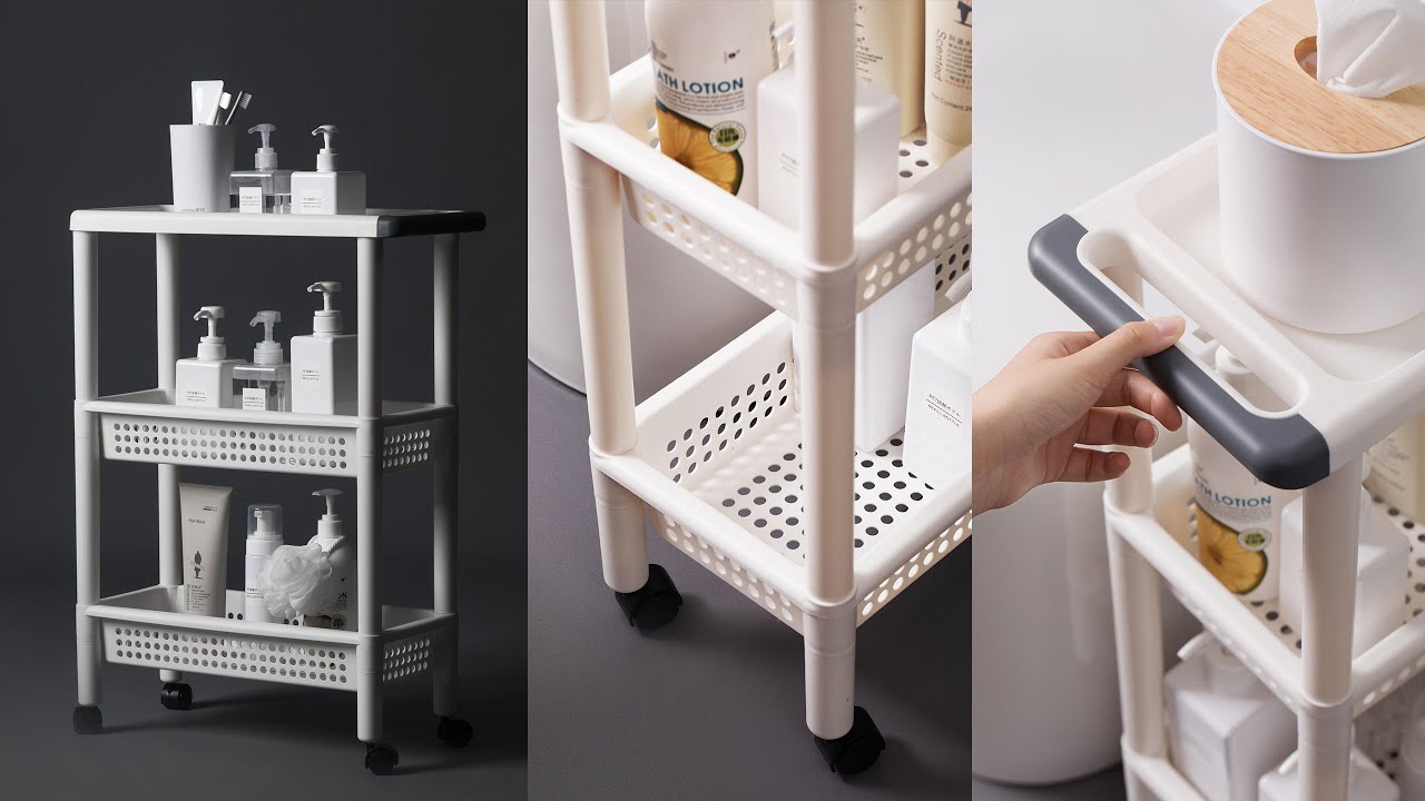 Rolling storage rack as a coffee stand, baker rack, shampoo rack