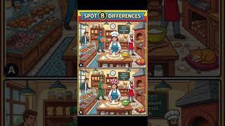 “Spot 8 Differences Before Time Ends ⏳😱”#spotdifference #finddifference #shorts #puzzle #brainchalle