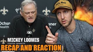 Celebrity Saints GM Mickey Loomis End of Season Interview | James Skrmetta Full Recap and Reaction Profile