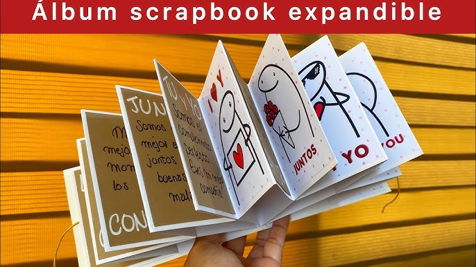 Carta acordeon expandible: Tarjetas para regalar de Scrapbook