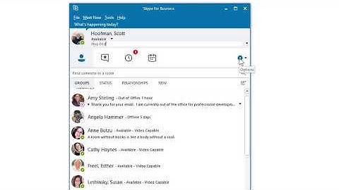 Lync - How to Set Your Status