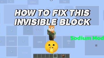 How to fix invisible blocks glitch in sodium (pojavlauncher) for all version #pojavalauncher