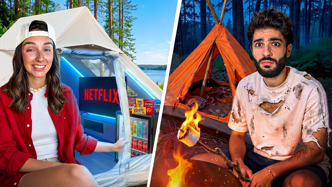 CAMPING À 10 000$ VS 100$ (ft Aly Brassard, Farley, Oussama)