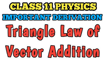 Derivation Triangle Law Of Vector Addition || Triangle Law || Vector derivation #class11physics