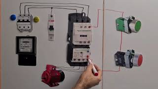 #توصيل ميتور ستوب ستار # Contactor  رسم تفصيلي مبسط عن تشغيل وطفي ميتور 3فاز