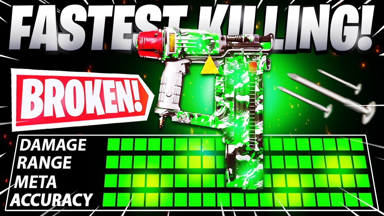 NEW NAIL GUN META WARZONE SEASON 4... OVERPOWERED BEST SECONDARY 😍 SPECIAL NAIL GUN UNLOCK FAST