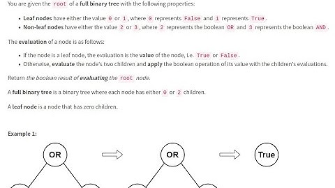 6116. Evaluate Boolean Binary Tree