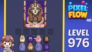 Pixel Flow Level 976 Solution Walkthrough