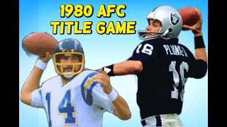 Super Exciting 1980 AFC Championship Game Highlights