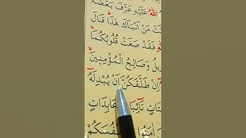 سورة التحريم الأية 4 إلى 5 بصوت سعد الغامدي