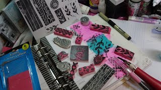 Free Form Friday: Carve Your Own Artsy Rubber Stamps from Erasers! Then I Use Them in My Planner!