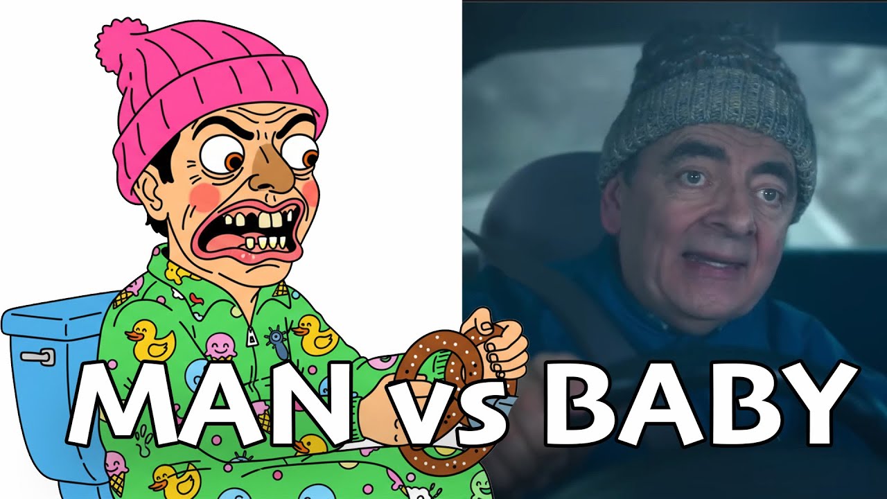 Mr Bean - Man vs Baby - Funny Drawing Meme - Netflix New Series