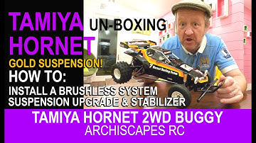 Tamiya Hornet HOP-UPS, installing a brushless Motor, lipo2s...better Suspension plus Stabilizer Bar