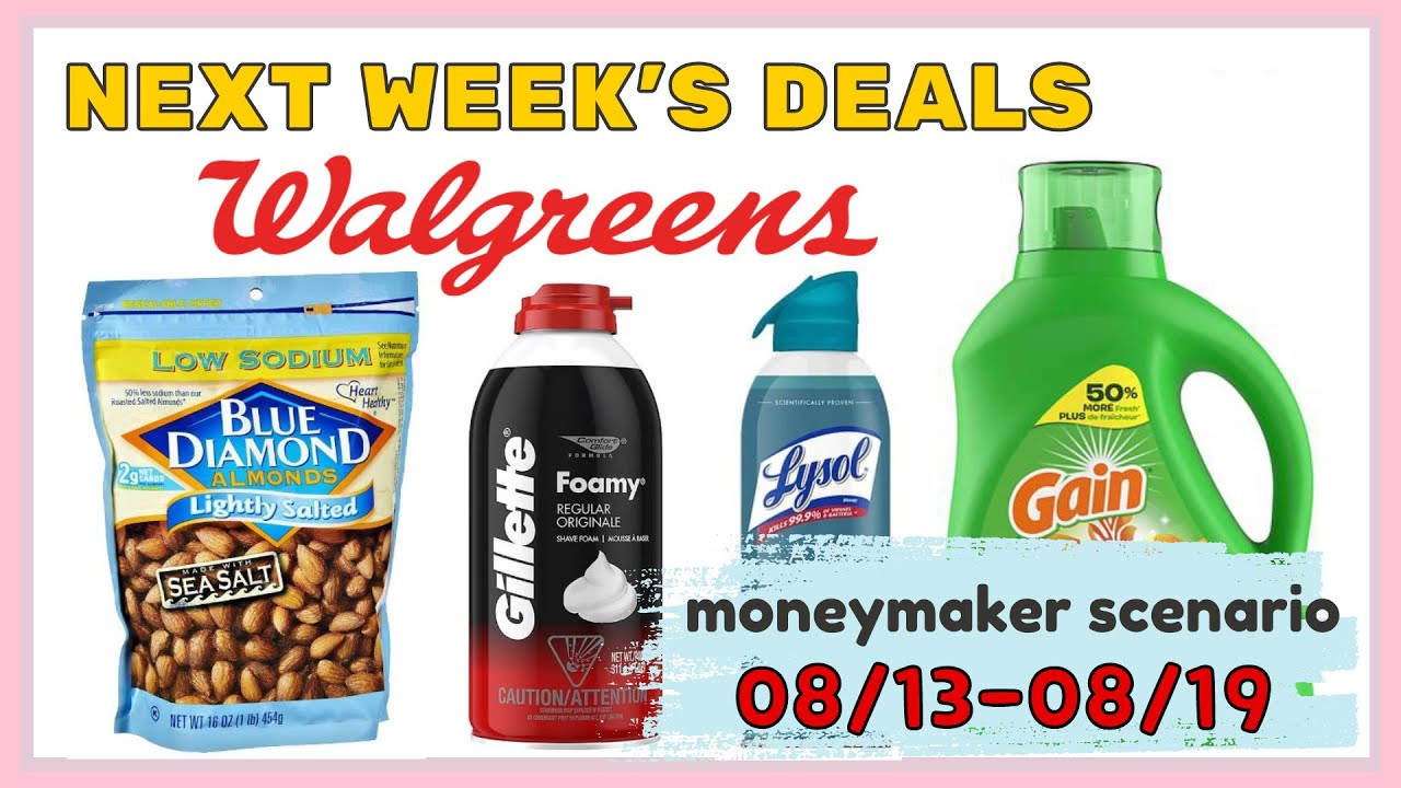 💁🏻‍♀️ Next Week's Deals 08/1308/19 at Walgreens + MONEYMAKER Spend Scenario😊 YouTube