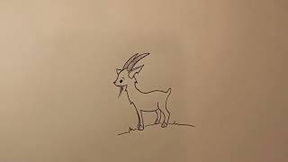 HOW TO DRAW A GOAT | DRAWING CARTOON CHARACTER