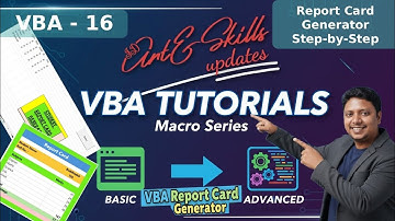 VBA - 16: Create report cards in Excel with VBA | VBA Series | Learn excel