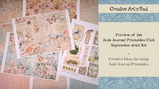 The Junk Journal Printables Club - Preview of Sept 2023 Kit + quick look at the Brother Scan'n'Cut