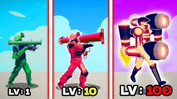 EVOLUTION OF ROCKET LAUNCHER ( MAX LEVEL ) | TABS - Totally Accurate Battle Simulator