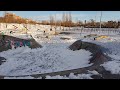 SkatePark Madrid Rio con NIEVE en Invierno del 2021