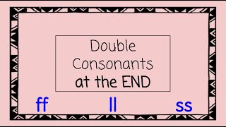 Double Consonants at the END - 4 Minute Phonics