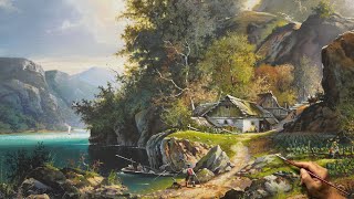 'Harmony of Mountain Life' Acrylic painting. Artist  Viktor Yushkevich. #164