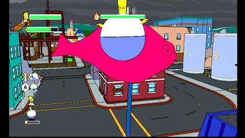 The Simpsons Game Wii Version Part 8 Shadow Of The Colossal Donut No Commentary
