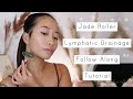 Jade roller for lymphatic drainage  follow along tutorial