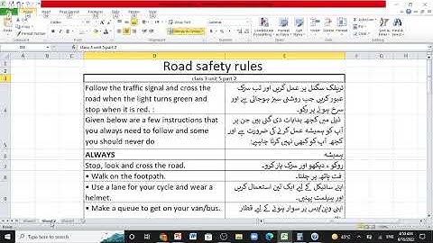 Class 3 Road Safety Rules, Unit 5 Part 2 Reading with Translation English One Nation One Curriculum