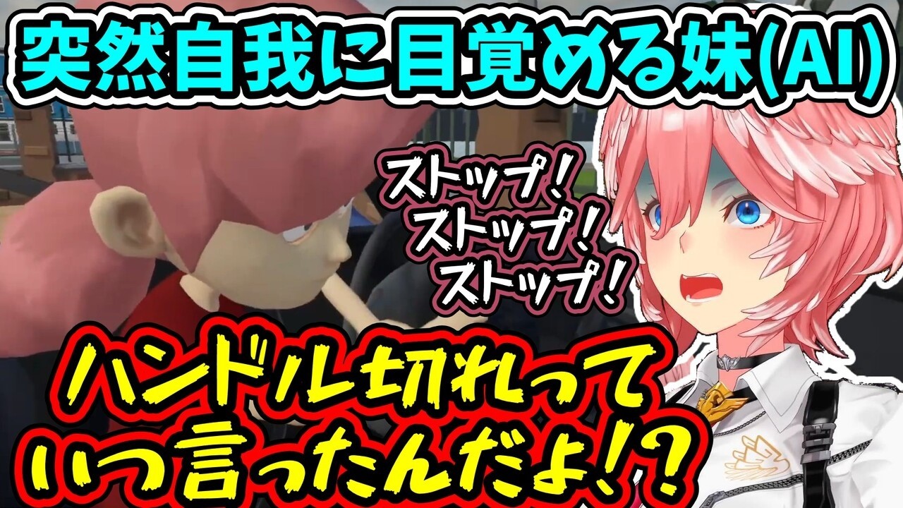 【妹に運転を教える】突然自我に目覚めたAI妹に振り回されるルイ姉w【ホロライブ/鷹嶺ルイ/切り抜き】