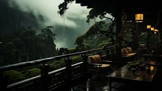 Rain Sounds on Balcony for Relax | Deep Sleep with Night Thunder Sounds & Heavy Rain | No ads