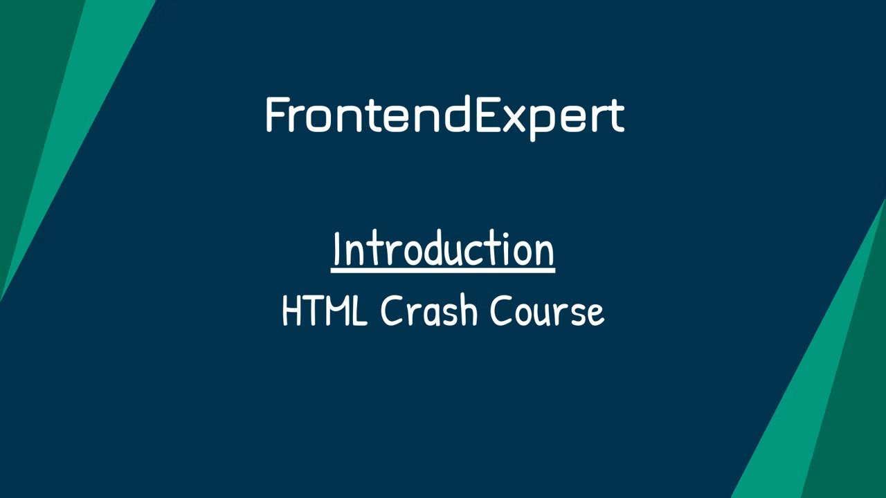 Task 1 - Introduction to HTML - FrontendExpert - YouTube