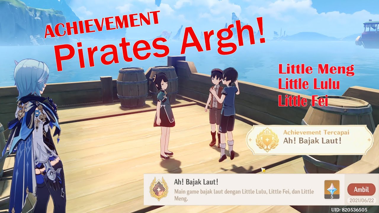Guide Achievements PIRATES Argh Little Meng Little Lulu Little Fei GENSHIN IMPACT 