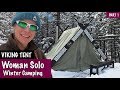 Woman Solo Winter Camping - In my Viking Tent - Lots of SNOW!! - Spirit Forest - S3 -Ep#9