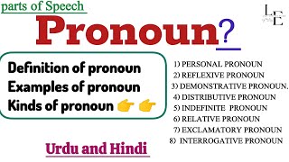 Pronoun|Part of speech|In English Grammar With Examples| Kinds|Concept||