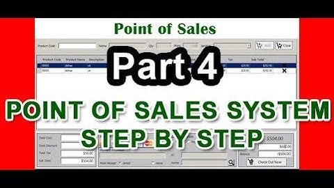 Point of sales step by step using VB.net part4